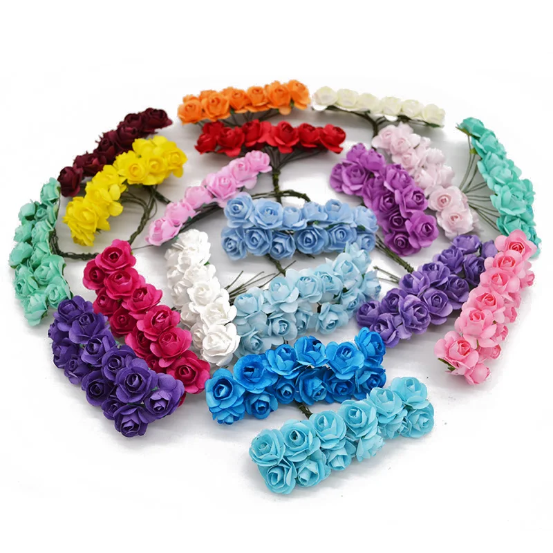 144Pcs 2cm Mini Rose Flower Paper Artificial Flowers Wedding Bouquet Scrapbooking Gift Box Wreath Flower Party Decoration
144Pcs 2cm Mini Rose Flower Paper Artificial Flowers Wedding Bouquet Scrapbooking Gift Box Wreath Flower Party Decoration