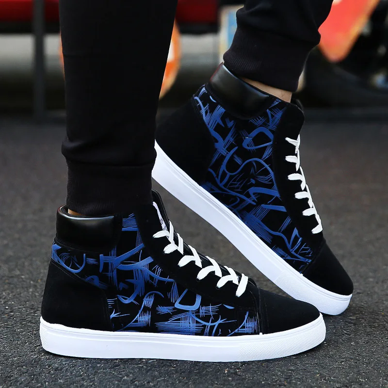 Fashion High top Sneakers Men Canvas Shoes Black Blue Red Mens Causal Shoes Cool Street Shoes Young Male Sneakers
Fashion High top Sneakers Men Canvas Shoes Black Blue Red Mens Causal Shoes Cool Street Shoes Young Male Sneakers