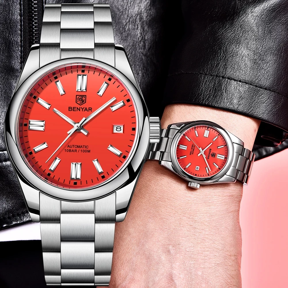 Мужские водонепроницаемые часы с сапфировым стеклом, из нержавеющей стали
Мужские водонепроницаемые часы с сапфировым стеклом, из нержавеющей стали