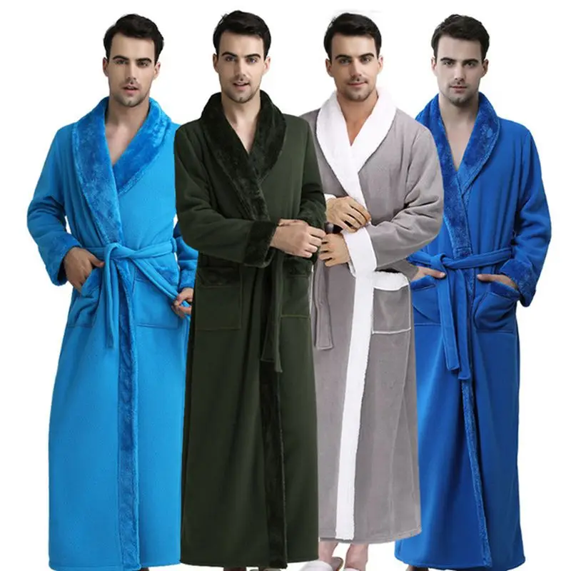 Men's nightgown thickening pajamas flannel robe warm robe bathrobe men's fashion robe new bathrobe
Men's nightgown thickening pajamas flannel robe warm robe bathrobe men's fashion robe new bathrobe