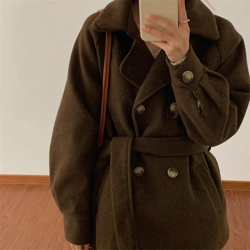 HziriP 2021 New Stylish Winter Woolen Warm Thicken Casual Jacket Streetwear Loose High Quality Lady Coats Women Vintage Tops
HziriP 2021 New Stylish Winter Woolen Warm Thicken Casual Jacket Streetwear Loose High Quality Lady Coats Women Vintage Tops