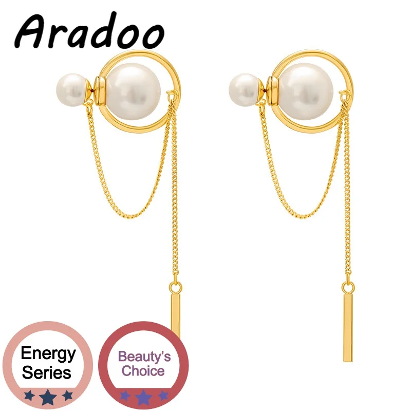 ARADOO Natural Freshwater Pearl Tassel Earrings 18K Gold Plated Light Luxury Romantic All-match Earrings
ARADOO Natural Freshwater Pearl Tassel Earrings 18K Gold Plated Light Luxury Romantic All-match Earrings