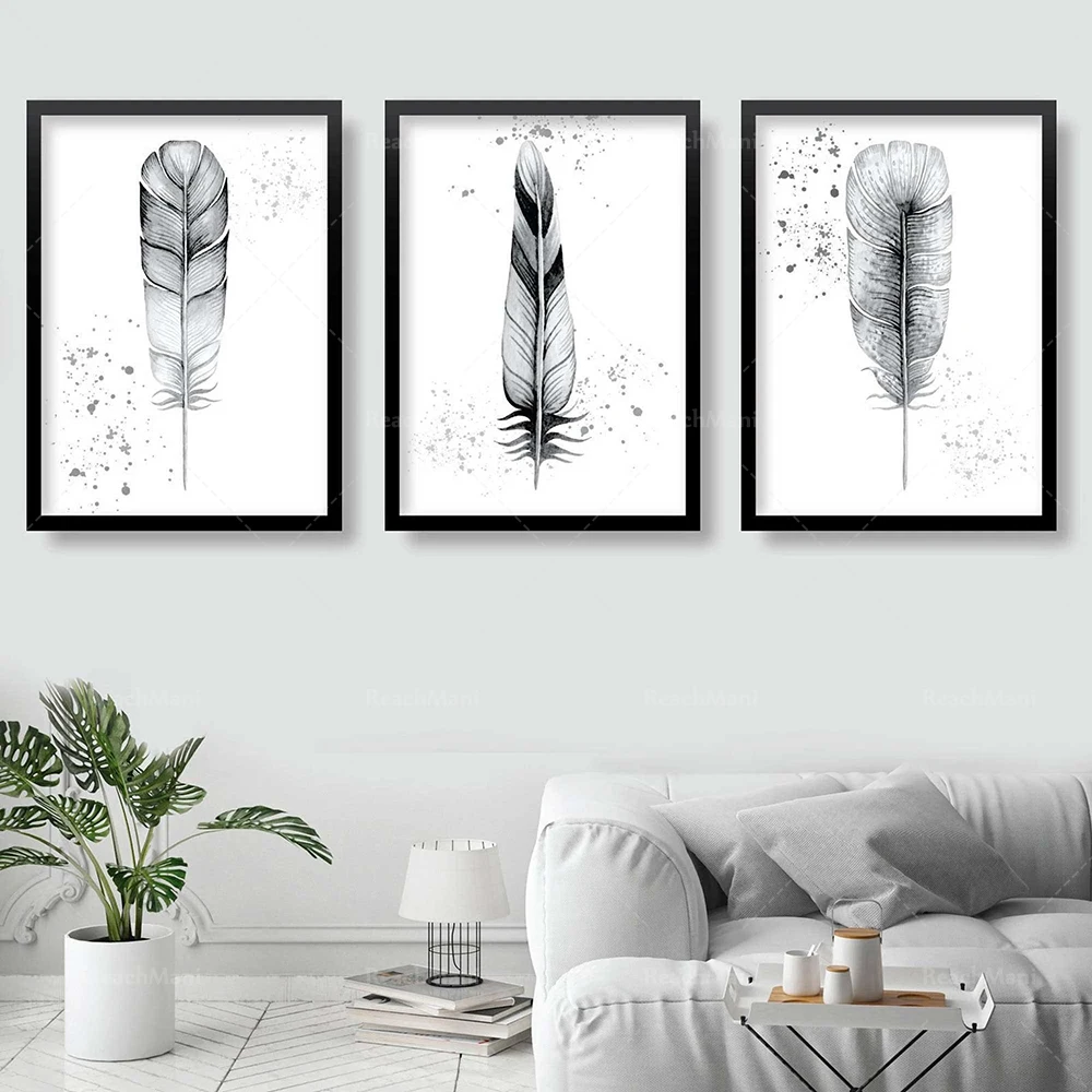 Watercolor feather sketch scandinavian black and white minimalist art poster picture living room corridor home decoration
Watercolor feather sketch scandinavian black and white minimalist art poster picture living room corridor home decoration