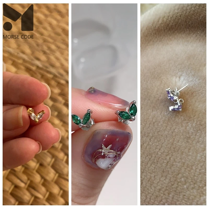 MC Small Zircon Piercing Earrings 925 CZ Sterling Silver Flower Shaped Stud Earring for Women 6 Color Minimalist Fashion Jewelry
MC Small Zircon Piercing Earrings 925 CZ Sterling Silver Flower Shaped Stud Earring for Women 6 Color Minimalist Fashion Jewelry