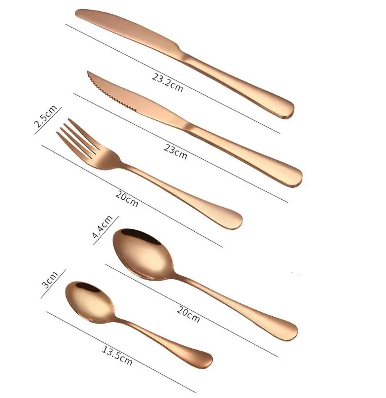 4Pcs/set Dinnerware Set Stainless Steel Pigmented Cutlery Set Reusable Knife Fork Spoon Western Silverware Kitchen Tableware
4Pcs/set Dinnerware Set Stainless Steel Pigmented Cutlery Set Reusable Knife Fork Spoon Western Silverware Kitchen Tableware
