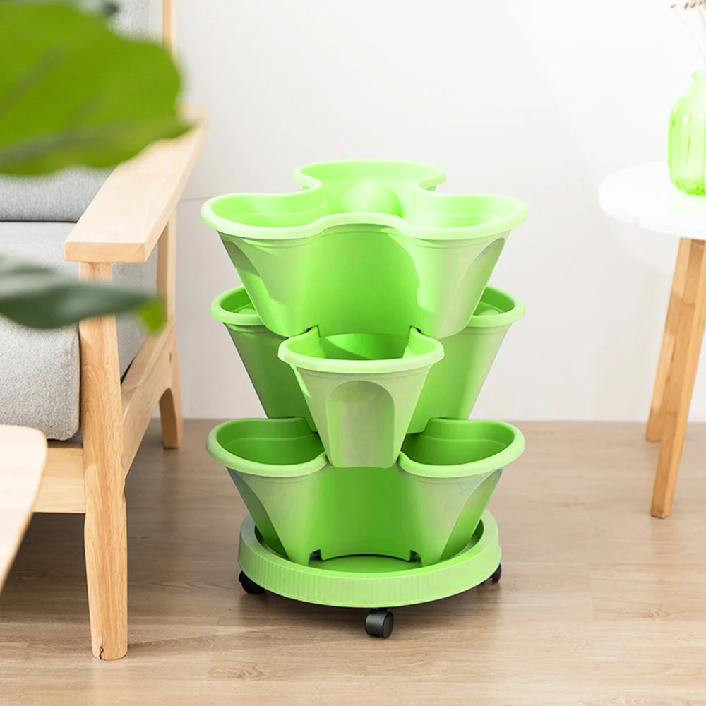 1 Set of 6pcs Flowepot Multilayer Stacking Cultivation Pot Vegetable Melon Fruit Strawberry Planting Pot - 1pc Tray and 5pcs Pot
1 Set of 6pcs Flowepot Multilayer Stacking Cultivation Pot Vegetable Melon Fruit Strawberry Planting Pot - 1pc Tray and 5pcs Pot