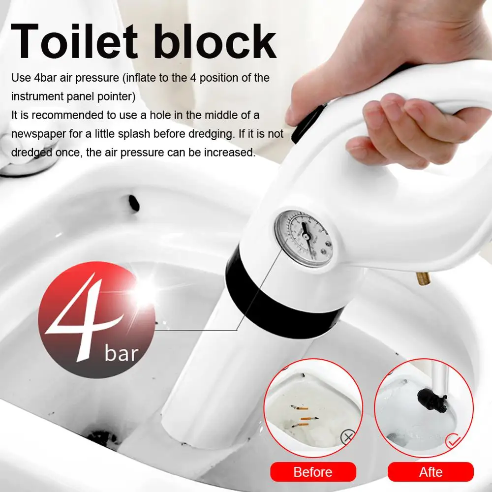 High Pressure Free postage Pump Cleaner Dredge Toilet Plunger Air Drain Blaster Sink Pipe Clogged Remover Bathroom Pipe Bathtub
High Pressure Free postage Pump Cleaner Dredge Toilet Plunger Air Drain Blaster Sink Pipe Clogged Remover Bathroom Pipe Bathtub