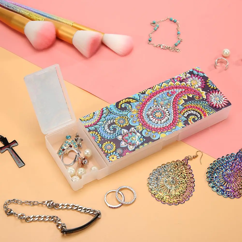 5D DIY Special Shaped Diamond Painting Box 2 Grids Jewelry Storage Box Diamond Embroidery Mandala Storage Case Kids Gift
5D DIY Special Shaped Diamond Painting Box 2 Grids Jewelry Storage Box Diamond Embroidery Mandala Storage Case Kids Gift