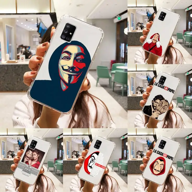 La Casa De Papel Money Heist Phone Case Transparent For Samsung A51 A50 A71 A70 A81 M60S Note S21 S 20 10 9 8 11 E Plus Ultra 
La Casa De Papel Money Heist Phone Case Transparent For Samsung A51 A50 A71 A70 A81 M60S Note S21 S 20 10 9 8 11 E Plus Ultra