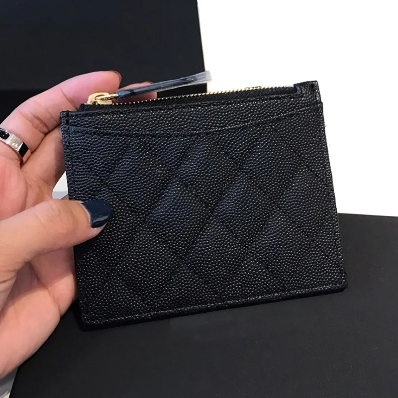 Women luxury caviar Card Holder top quality real leather designer Female mini short zipper brand Credit Card Case
Women luxury caviar Card Holder top quality real leather designer Female mini short zipper brand Credit Card Case