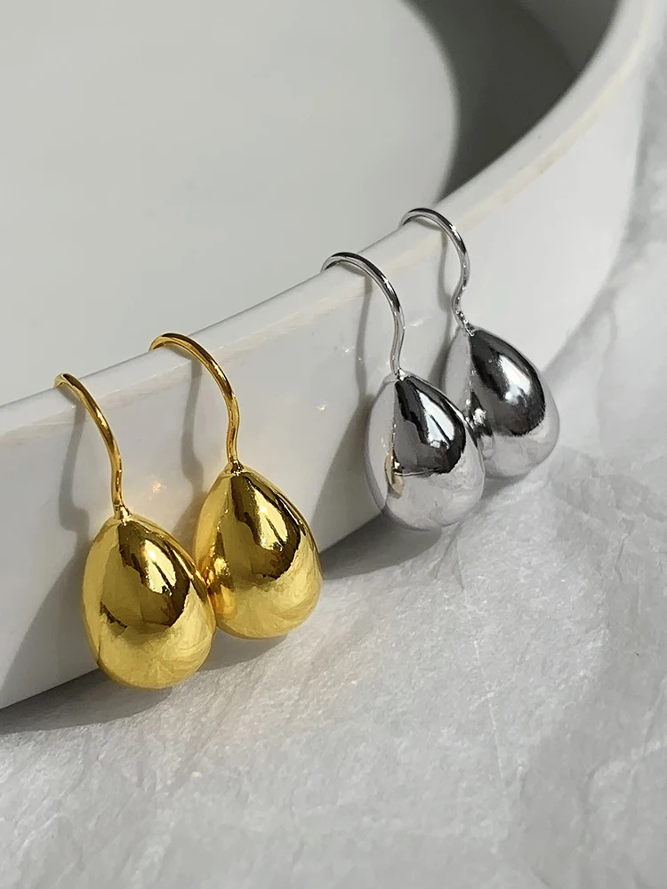 Silver Color Water Drop Dangle Earrings Minimalism Simple Glossy Gold Plated Raindrop Hanging Earrings for Women Jewelry 2021
Silver Color Water Drop Dangle Earrings Minimalism Simple Glossy Gold Plated Raindrop Hanging Earrings for Women Jewelry 2021