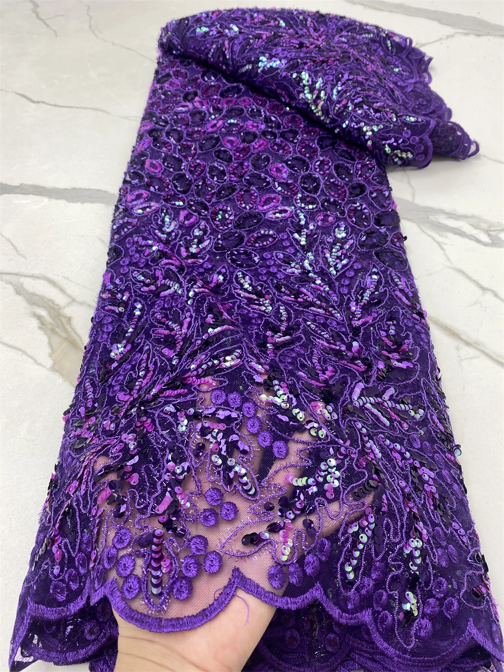 2022 African Lace Fabric High Quality Organza French Cord Embroidery Purple Sequins Tulle Lace Fabric For Nigerian Party Dress
2022 African Lace Fabric High Quality Organza French Cord Embroidery Purple Sequins Tulle Lace Fabric For Nigerian Party Dress