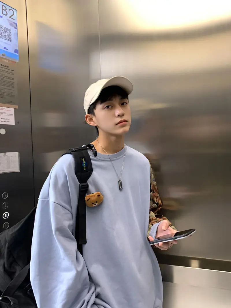 2021 Spring And Autumn New Youth Popular Loose Bear Stitching Sweatshirt Fashion Casual Round Neck Pullover Khaki/Blue
2021 Spring And Autumn New Youth Popular Loose Bear Stitching Sweatshirt Fashion Casual Round Neck Pullover Khaki/Blue