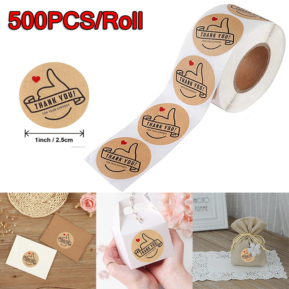 1inch Round Kraft Thank You For Support Thank You Stickers With Black Font Red Heart Label Stickers Party Decoration Stickers
1inch Round Kraft Thank You For Support Thank You Stickers With Black Font Red Heart Label Stickers Party Decoration Stickers