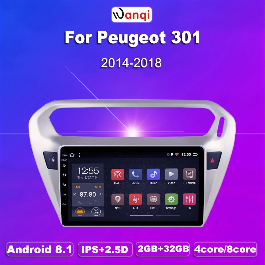 2G ram 32G rom автомобильное радио для peugeot 301 Citroen Elysee 2014 2018 Android 8 1 gps навигация