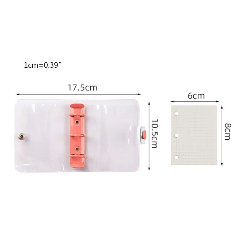 OOTDTY Creative Cute Transparent 3 ring Mini Loose-leaf Hand Book Student Portable Notebook ring binder Kawaii School Supplies
OOTDTY Creative Cute Transparent 3 ring Mini Loose-leaf Hand Book Student Portable Notebook ring binder Kawaii School Supplies