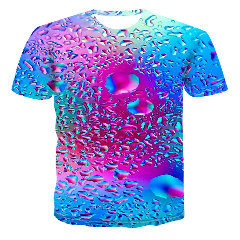Men's 3D Water Drop Fashion Personality Printed T-shirt Fashion Casual Comfortable Short Sleeve Shirt Summer 2021 
Men's 3D Water Drop Fashion Personality Printed T-shirt Fashion Casual Comfortable Short Sleeve Shirt Summer 2021