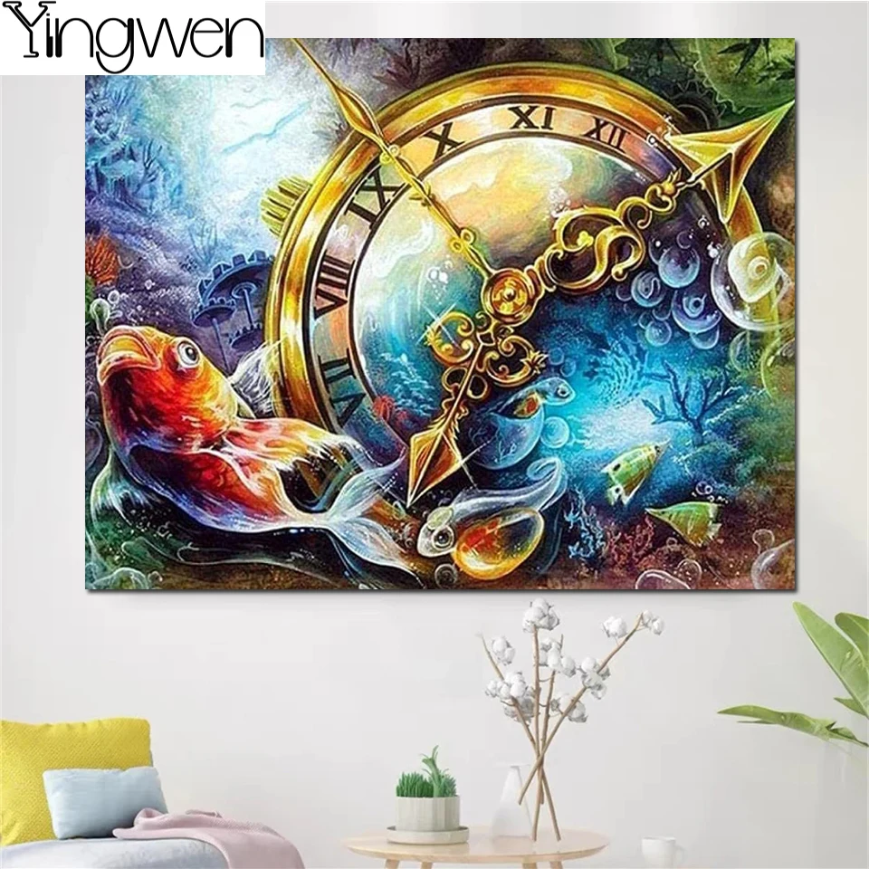 5D Diamond Painting Clock Goldfish Cross Stitch Set Fashion Needlework Picture Full Diamond Embroidery Fancy Home Decorate Gift
5D Diamond Painting Clock Goldfish Cross Stitch Set Fashion Needlework Picture Full Diamond Embroidery Fancy Home Decorate Gift