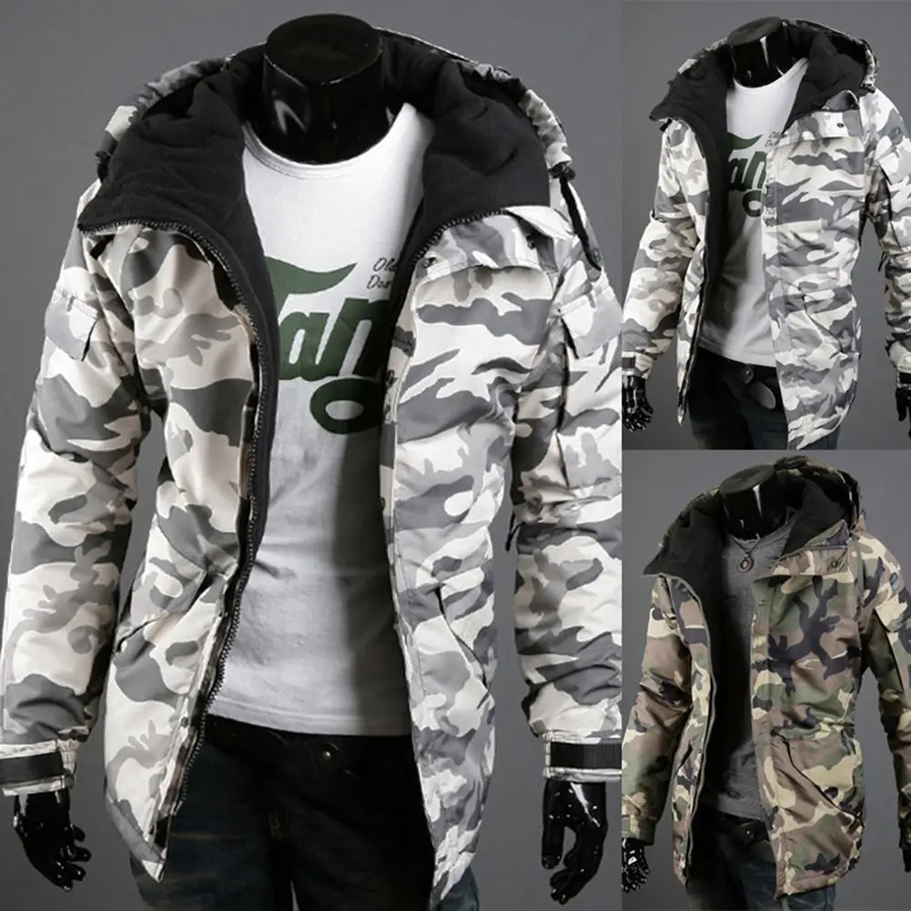 Fashion Warm Men Jacket Coat Thicken Camouflage Print Pocket Jacket Zipper Long Sleeve Coat For Men's Clothing
Fashion Warm Men Jacket Coat Thicken Camouflage Print Pocket Jacket Zipper Long Sleeve Coat For Men's Clothing