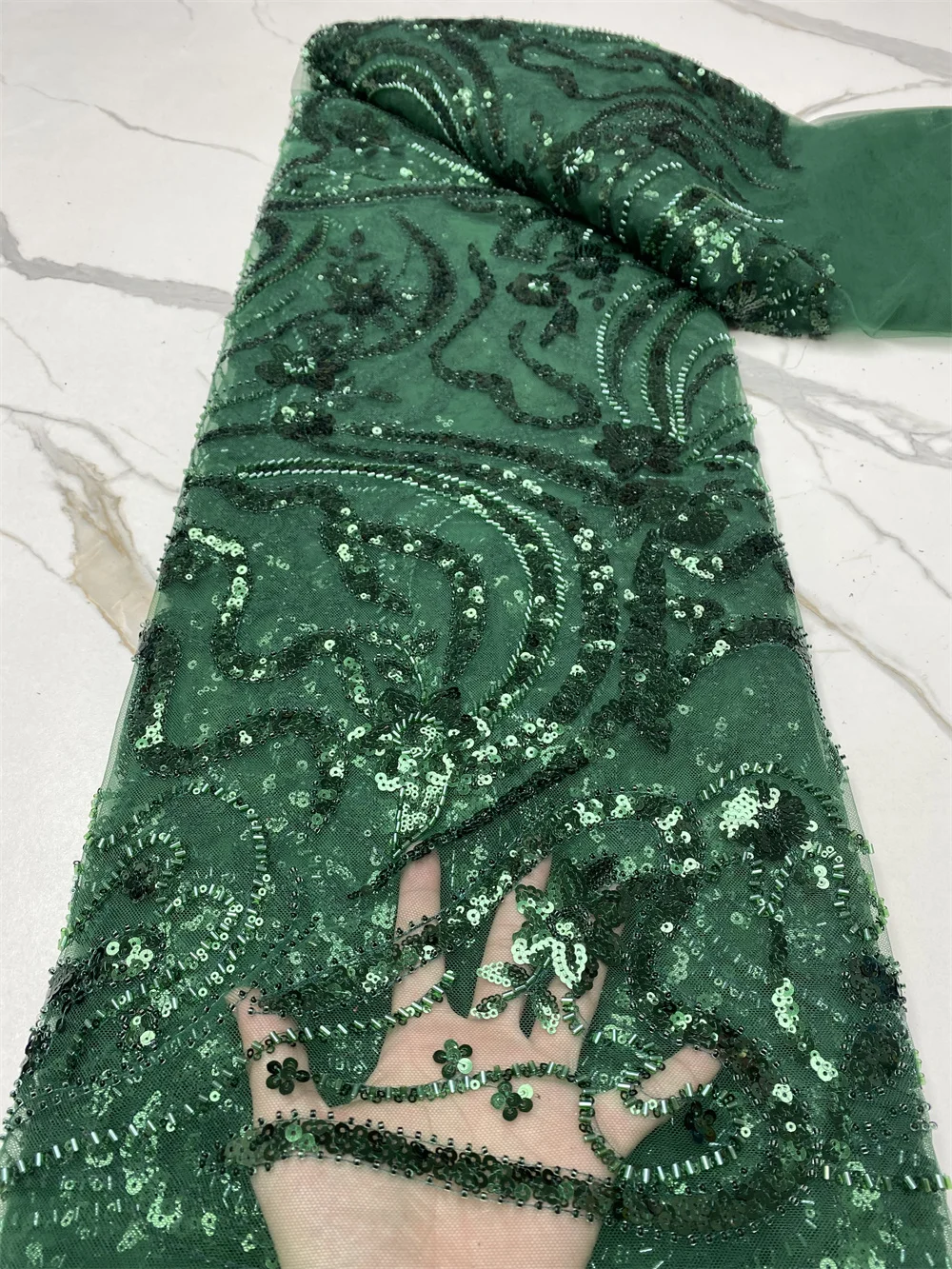 NI.AI African Lace Fabric 2022 High Quality Lace Sequins French Net Lace Tulle Mesh Teal Lace Beads Wedding Fabrics 4813B
NI.AI African Lace Fabric 2022 High Quality Lace Sequins French Net Lace Tulle Mesh Teal Lace Beads Wedding Fabrics 4813B
