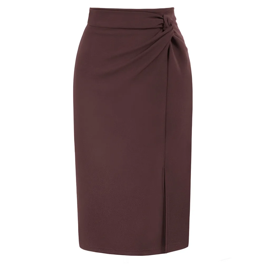 Women Office Pencil Skirt Front Slit Straight Skirt High Waist Knotted Front Skirt Midi Elegant Bodycon Split Skirts Belle Poque
Women Office Pencil Skirt Front Slit Straight Skirt High Waist Knotted Front Skirt Midi Elegant Bodycon Split Skirts Belle Poque