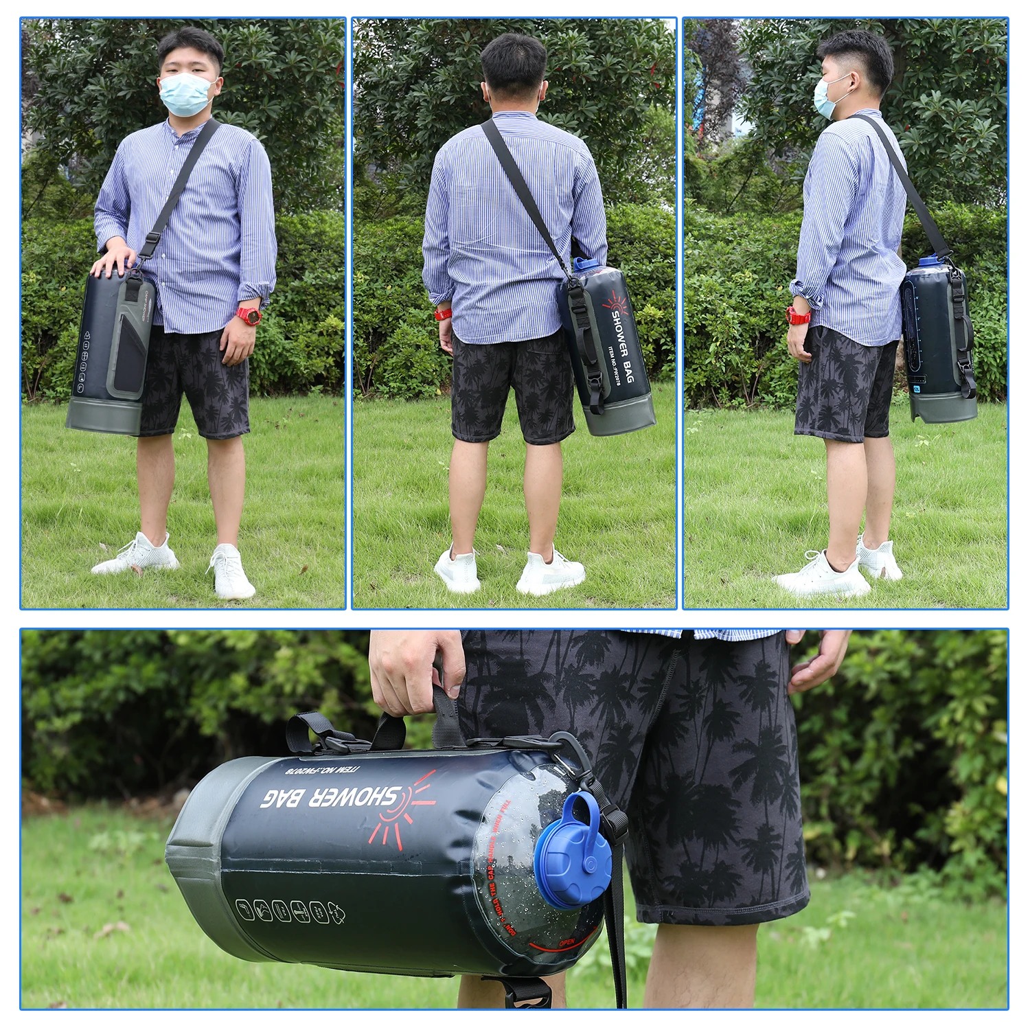 12L PVC Pressure Shower Bag with Foot Pump Lightweight Inflatable Shower Pressure Shower Water Bag Beach Camping Hiking Bathing
12L PVC Pressure Shower Bag with Foot Pump Lightweight Inflatable Shower Pressure Shower Water Bag Beach Camping Hiking Bathing