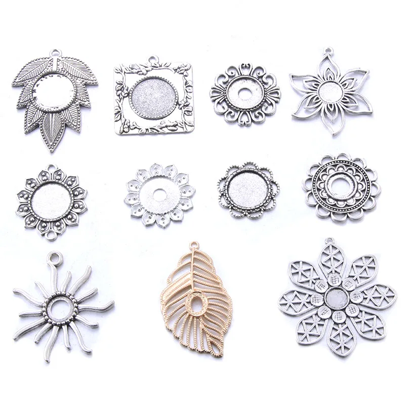Wholesale 10 pcs Mixed Antique Leaves flowers Cabochon Base Charms Pendants For Jewelry Making Diy Handmade Jewelry
Wholesale 10 pcs Mixed Antique Leaves flowers Cabochon Base Charms Pendants For Jewelry Making Diy Handmade Jewelry