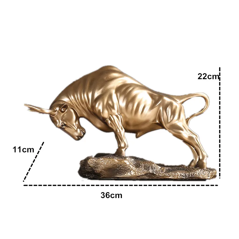 NINE Resin Bull Statue Office Decoration Animal Figurines Handicrafts Sculpture Christmas Gifts Home Decor on the Shelf
NINE Resin Bull Statue Office Decoration Animal Figurines Handicrafts Sculpture Christmas Gifts Home Decor on the Shelf