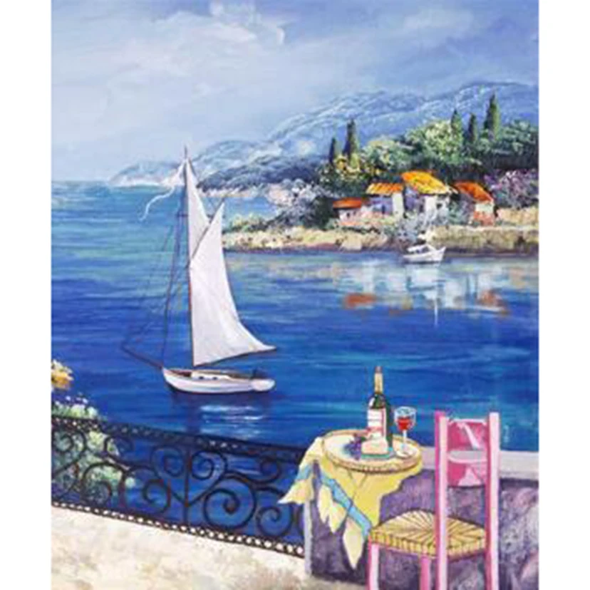 5D DIY Diamond Painting Square/Round Diamond Landscape Painting Sea Sailing Scenery Picture Cross Stitch Embroidery House TX311 
5D DIY Diamond Painting Square/Round Diamond Landscape Painting Sea Sailing Scenery Picture Cross Stitch Embroidery House TX311