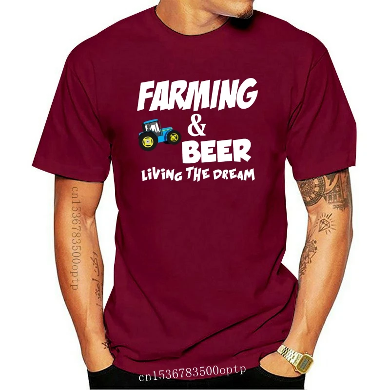 

Новая мужская уличная Стильная мужская ферма и фермер пива/трактор/Ферма/забавные идеи подарков Мужская футболка дизайн