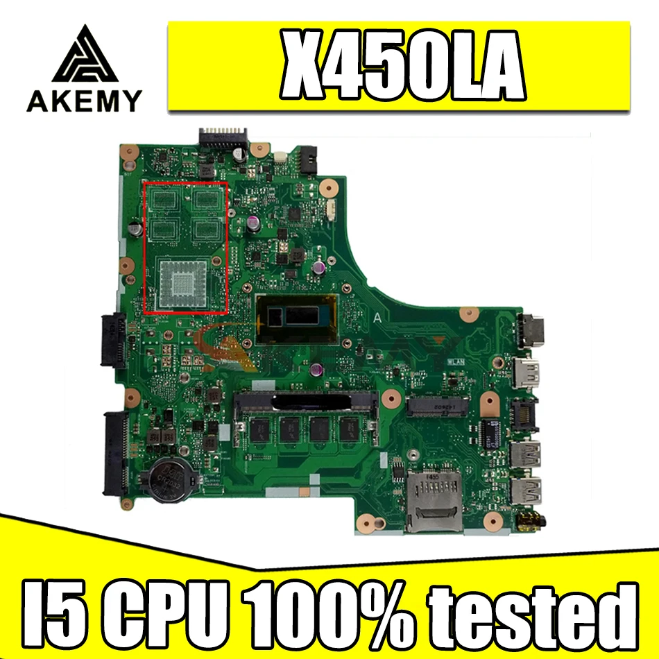For Asus X450LA motherboard X450LA Mainboard REV2.3 with Processor I5 CPU 100% tested
For Asus X450LA motherboard X450LA Mainboard REV2.3 with Processor I5 CPU 100% tested