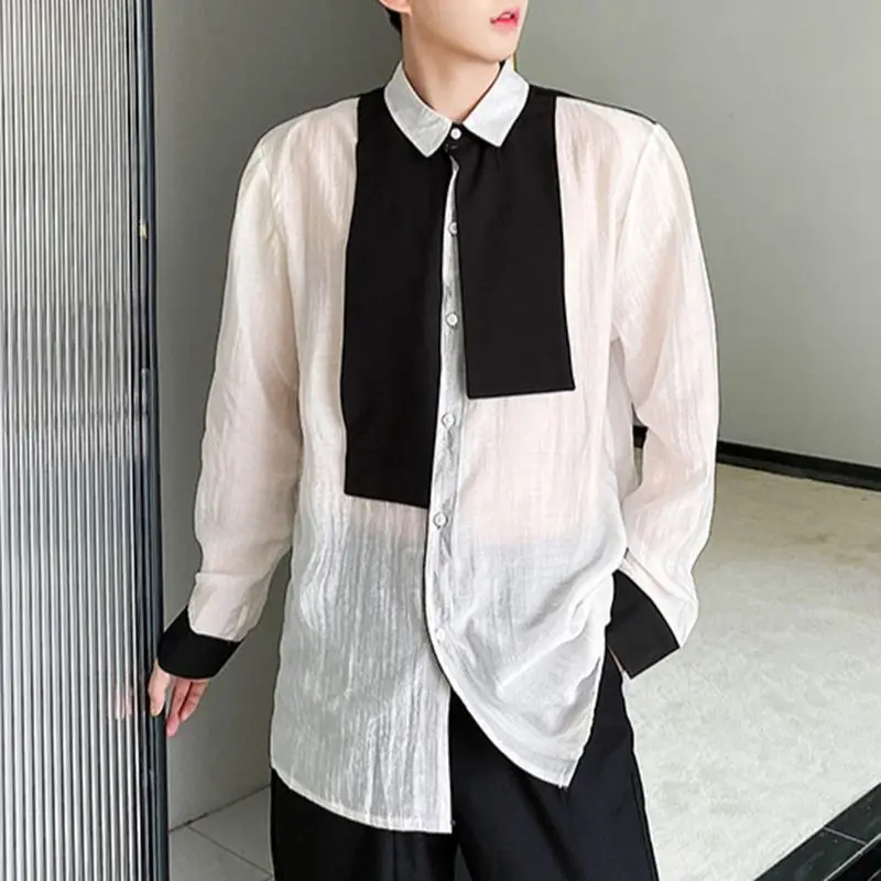 INCERUN Fashion Men Patchwork Shirt Lapel Long Sleeve Korean Casual Thin Shirts 2021 See Through Streetwear Personality Camisas
INCERUN Fashion Men Patchwork Shirt Lapel Long Sleeve Korean Casual Thin Shirts 2021 See Through Streetwear Personality Camisas