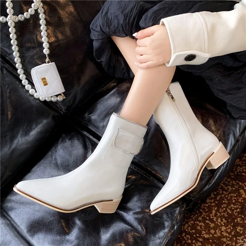 Autumn/Winter Ankle Boots Free Shipping Women New Pointy Thick Heel Western Fashion Zipper Bag Ankle Casual Retro Martin Boots
Autumn/Winter Ankle Boots Free Shipping Women New Pointy Thick Heel Western Fashion Zipper Bag Ankle Casual Retro Martin Boots