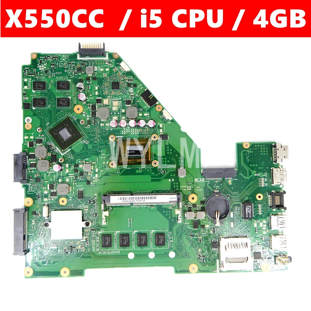 Материнская плата X550CC i5 ЦП 4 Гб ОЗУ GT720M 2 ГБ для ASUS X552C R510C R510C Y582C Материнская плата ноутбука X550CC материнская плата 100% протестирована
Материнская плата X550CC i5 ЦП 4 Гб ОЗУ GT720M 2 ГБ для ASUS X552C R510C R510C Y582C Материнская плата ноутбука X550CC материнская плата 100% протестирована