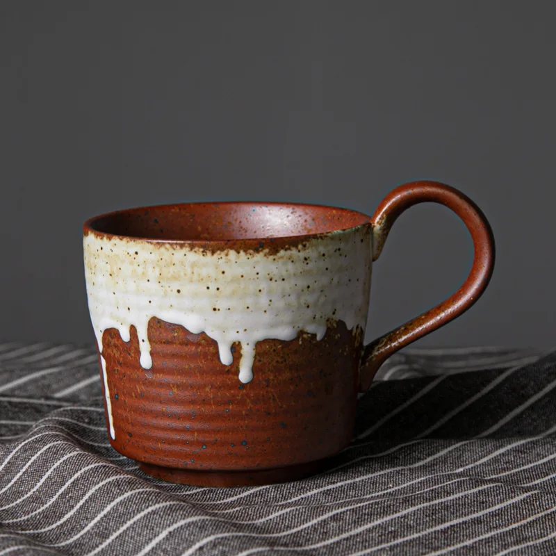 360ml Japanese-style Ceramic Coffee Cup Retro Office Cup Creative Tea Cup Kiln Changed Rough Pottery High-end Personal Tea Cup
360ml Japanese-style Ceramic Coffee Cup Retro Office Cup Creative Tea Cup Kiln Changed Rough Pottery High-end Personal Tea Cup
