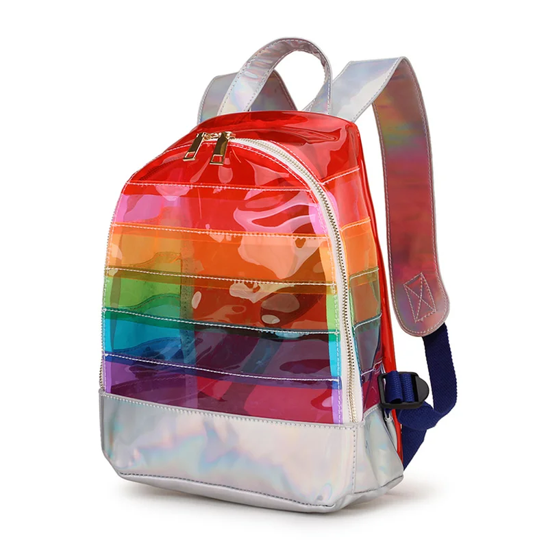 Fashion Color Striped Laser Plastic Travel Bag School Bag 2021 Backpack Purse For Women Small Shoulder Bag Zipper Bag
Fashion Color Striped Laser Plastic Travel Bag School Bag 2021 Backpack Purse For Women Small Shoulder Bag Zipper Bag