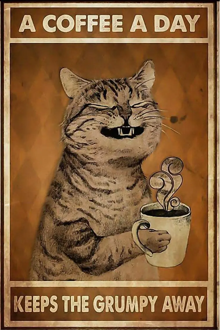 Cat Sign Outdoor Funny Cat A Coffee A Day Keeps the Grumpy Away Cat Sign Home Decor
Cat Sign Outdoor Funny Cat A Coffee A Day Keeps the Grumpy Away Cat Sign Home Decor