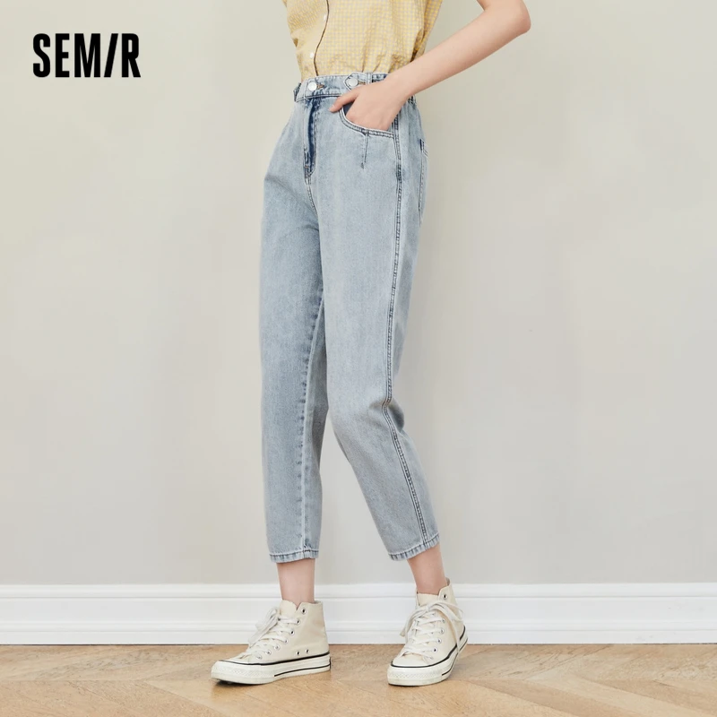 SEMIR Jeans Women Blue Old Style 2021 Summer New Style Letter Embroidery Small Cone Cropped Trousers Loose Girl
SEMIR Jeans Women Blue Old Style 2021 Summer New Style Letter Embroidery Small Cone Cropped Trousers Loose Girl