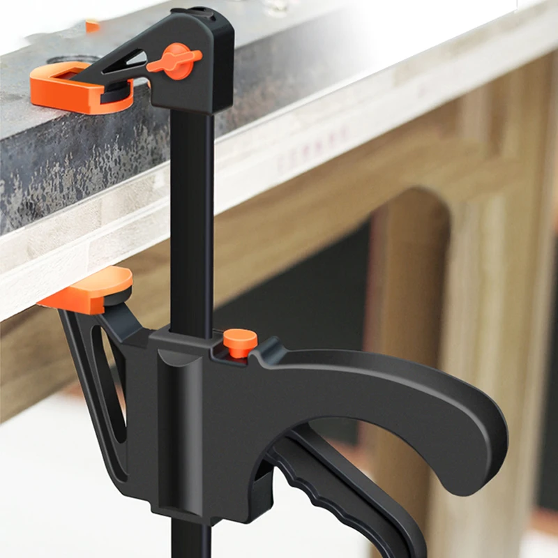 4Inch Quick Ratchet F Clamp Heavy Duty Wood Working Work Bar Clamp Clip Kit Woodworking Reverse Clamping Toggle Gadget Tools 1pc
4Inch Quick Ratchet F Clamp Heavy Duty Wood Working Work Bar Clamp Clip Kit Woodworking Reverse Clamping Toggle Gadget Tools 1pc