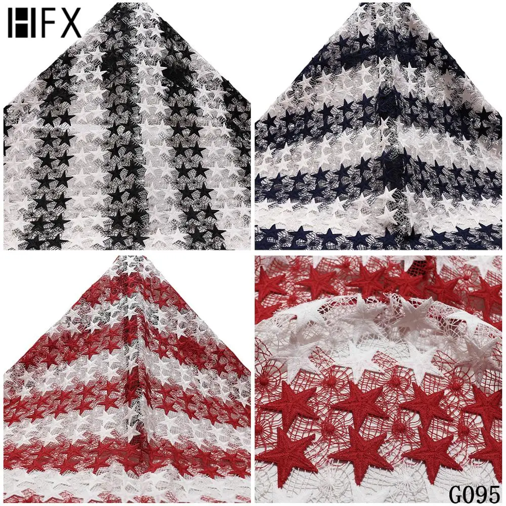 HFX High Quality Nigerian Guipure Lace African Cord Lace Latest African Guipure Cord Lace Fabric 5 Yards star design dress G095
HFX High Quality Nigerian Guipure Lace African Cord Lace Latest African Guipure Cord Lace Fabric 5 Yards star design dress G095