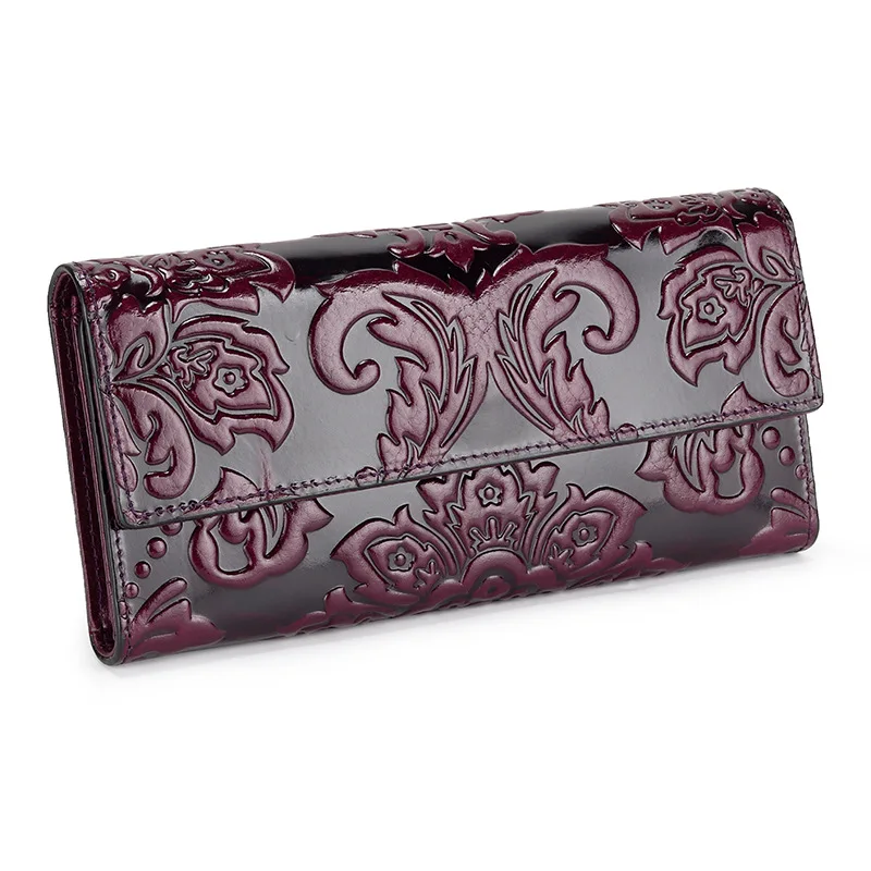 China wind pressure flower 30% off women's long purse inside and outside full leather handbag new multi-functional large
China wind pressure flower 30% off women's long purse inside and outside full leather handbag new multi-functional large