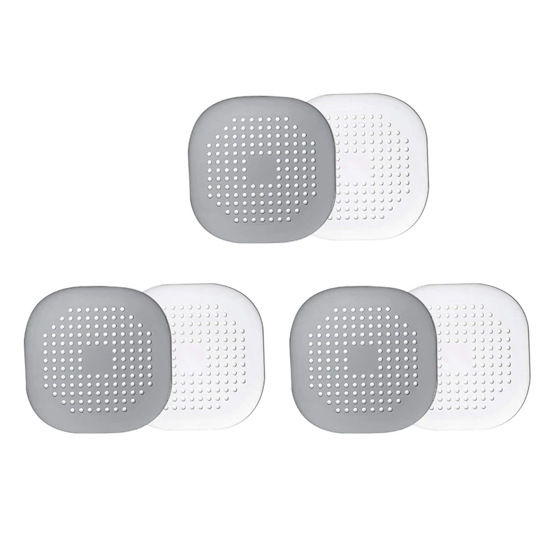 6Pc Hair Catcher Square Drain Cover For Shower Silicone Hair Stopper With Suction Cup Easy To Install Suit For Bathroom
6Pc Hair Catcher Square Drain Cover For Shower Silicone Hair Stopper With Suction Cup Easy To Install Suit For Bathroom