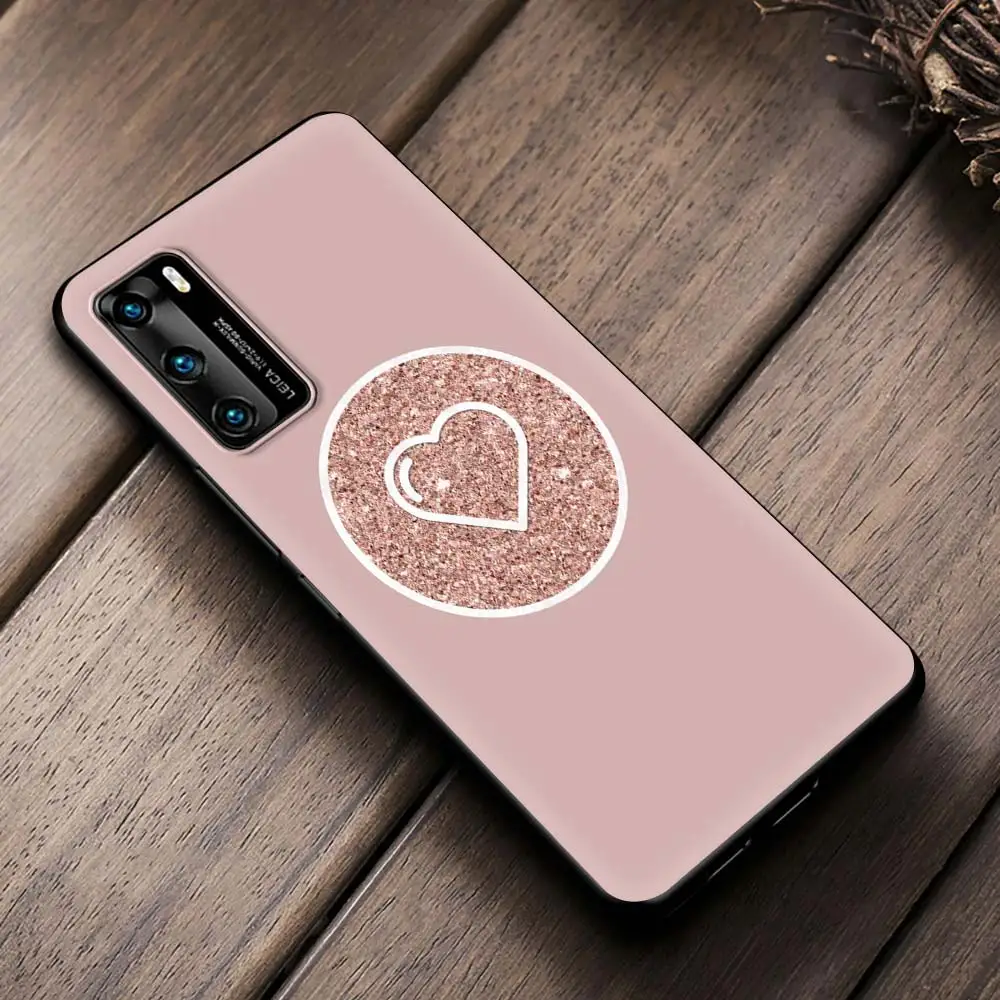 Rose Gold Glitter Hearts Silicone Black Phone Case For Huawei P Smart Z 2019 P40 Lite E P30 Pro Plus P20 2021 Soft Cases Cover 
Rose Gold Glitter Hearts Silicone Black Phone Case For Huawei P Smart Z 2019 P40 Lite E P30 Pro Plus P20 2021 Soft Cases Cover