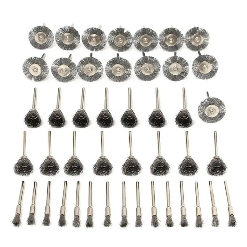 45Pcs/Set Wire Brush Metal Rust Removal Steel Flat Copper Wheel T-Shaped Polishing Brush Metal Wood Stone Cleaning Tools
45Pcs/Set Wire Brush Metal Rust Removal Steel Flat Copper Wheel T-Shaped Polishing Brush Metal Wood Stone Cleaning Tools
