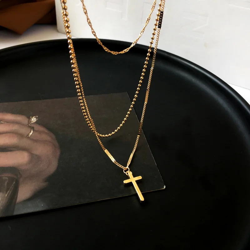 2020 Personality Hip Hop Multilayer Necklace Metal Cross Pendant Gold Color Chain Necklace for Women Men Unisex Jewelry
2020 Personality Hip Hop Multilayer Necklace Metal Cross Pendant Gold Color Chain Necklace for Women Men Unisex Jewelry