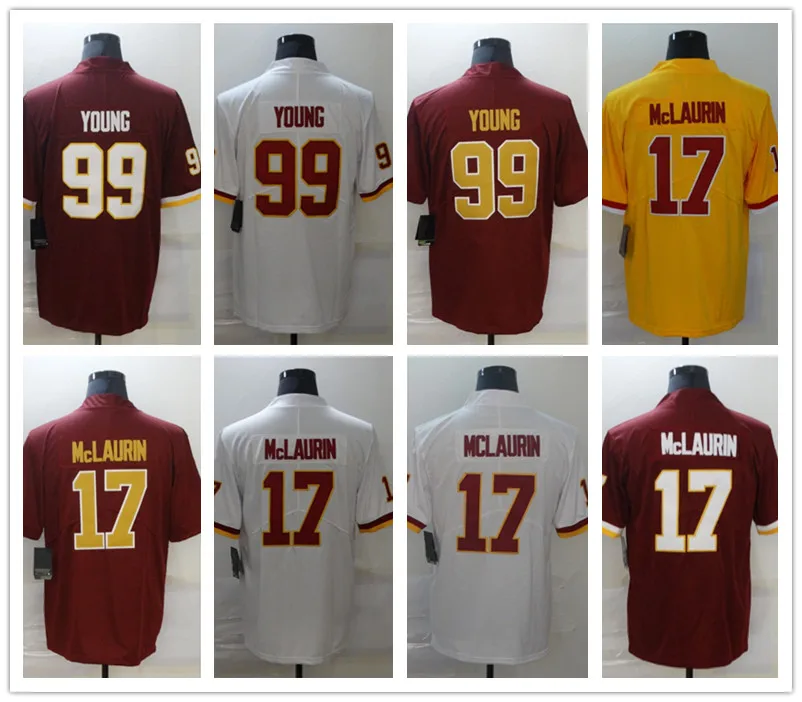 

Washington Football Jersey #99 YOUNG #17 MCLAURIN Men's jerseys Women's luxury brand Youth with LOGO Can be customized