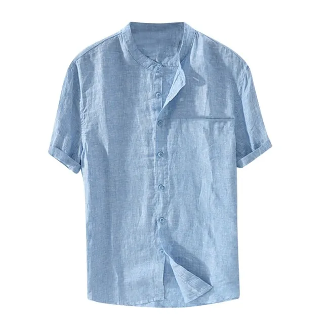 loose cotton blend shirt color short-sleeved shirt standing collar slim top T-shirt2021 new cotton
loose cotton blend shirt color short-sleeved shirt standing collar slim top T-shirt2021 new cotton