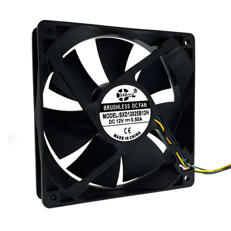 New 120mm 12025 DC 12V 0.50A PWM PC CPU Cooling Fan 120x120x25mm Dual Ball Bearing 3300 Rpm,High Speed Replace Delta AFB1212SH 
New 120mm 12025 DC 12V 0.50A PWM PC CPU Cooling Fan 120x120x25mm Dual Ball Bearing 3300 Rpm,High Speed Replace Delta AFB1212SH