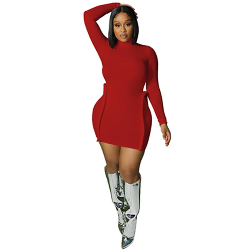 Sylph Casual Women's Dresses Turtleneck Long Sleeve Mini Dress For Women Solid Article Pit Skinny Vestidos Fashion Clothes
Sylph Casual Women's Dresses Turtleneck Long Sleeve Mini Dress For Women Solid Article Pit Skinny Vestidos Fashion Clothes