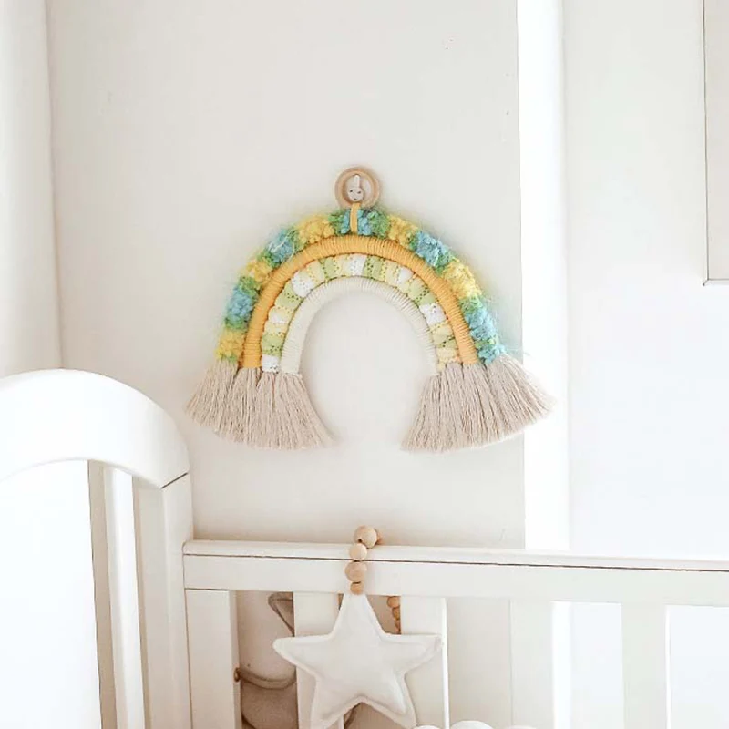 Rainbow Pendants Cotton Rope Woven Nursery Room Hanging Ornament Wall Hanging Home Decoration Supplies
Rainbow Pendants Cotton Rope Woven Nursery Room Hanging Ornament Wall Hanging Home Decoration Supplies